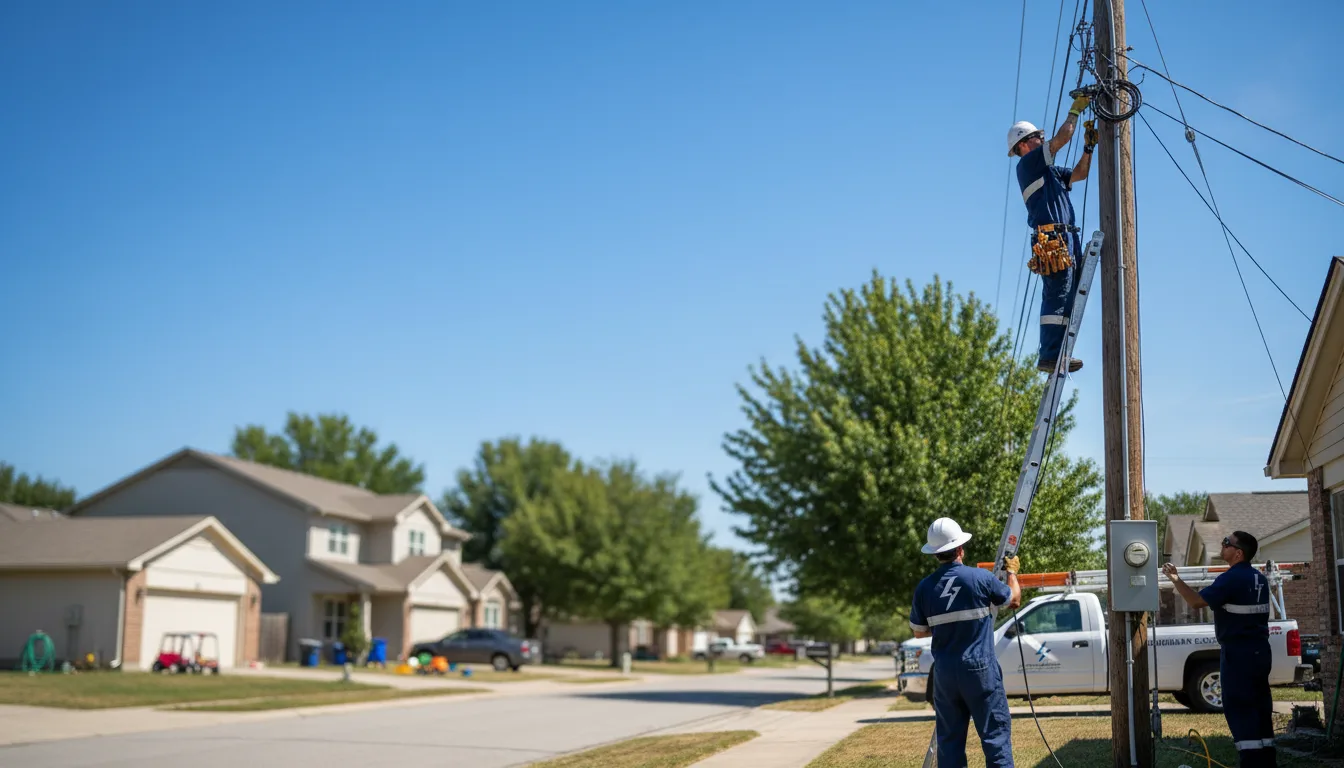 Residential electrician providing installation services in Taft, OK